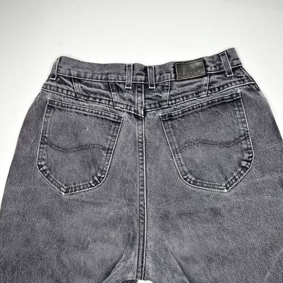 Vintage 90s Lee High-Rise Taper Leg Mom Jeans Washed Black size 29 x 33 - Picture 9 of 15